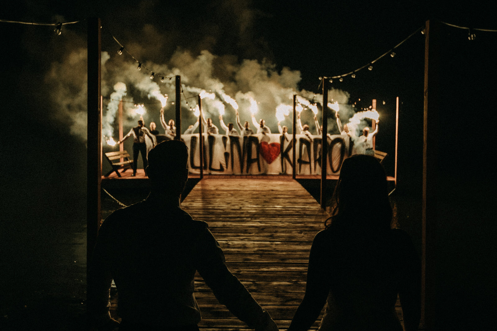 pirotechnika na weselu